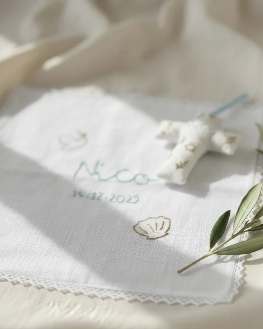 Pañuelo de bautizo detalle