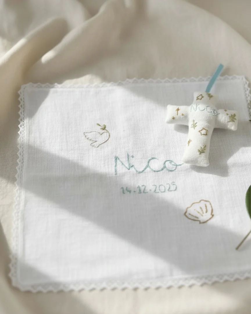 Pañuelo de bautizo pliegue